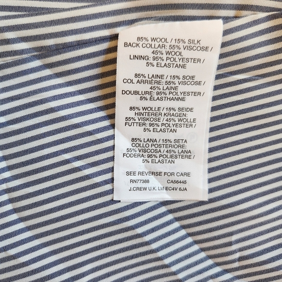 Gorgeous Wool and Silk J. Crew Women's Blazer Size 4 - Picture 11 of 13